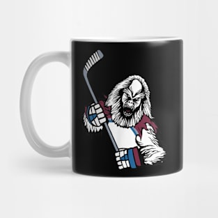 Ice Hockey Yeti Bigfoot Colorado Mountain Snow Beast Logo Mug